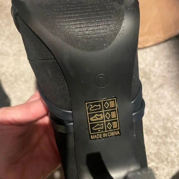 Journee Collection Strappy Black Ankle Booties - Picture 4 of 4